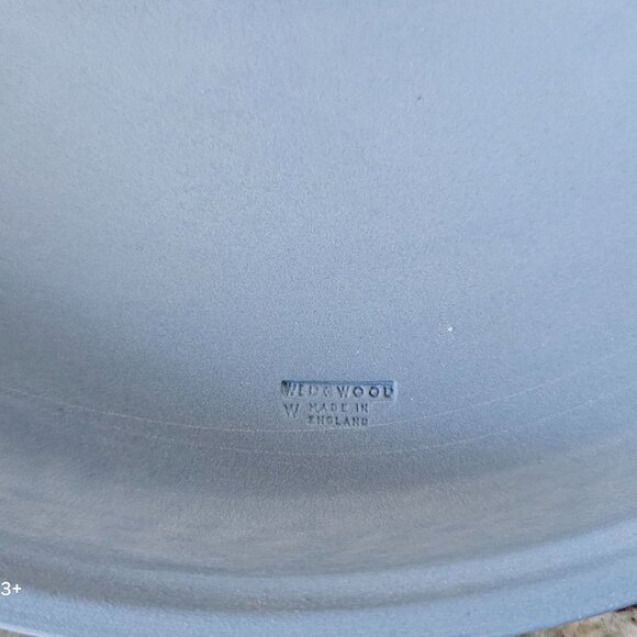 VERY RARE VINTAGE WEDGWOOD ENGLAND JASPERWARE BLUE WHITE ROUND WALL OFFICE CLOCK - Picture 11 of 15